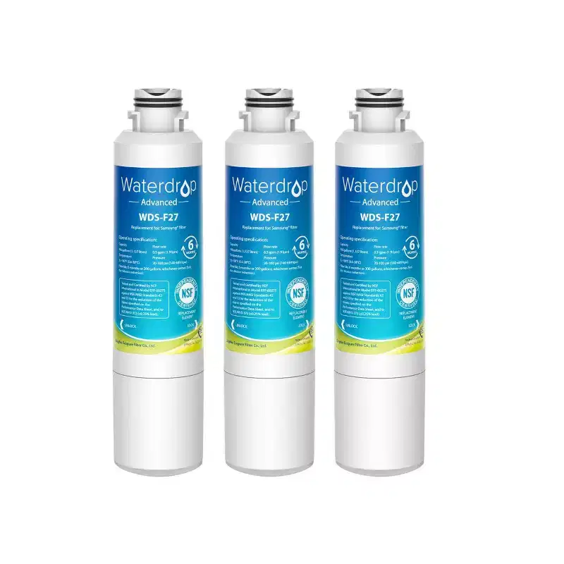 Waterdrop NSF 53and42 Certified DA29-00020B Refrigerator Water Filter, Compatible with Samsung DA29-00020B, DA29-00020A, Pack of 3