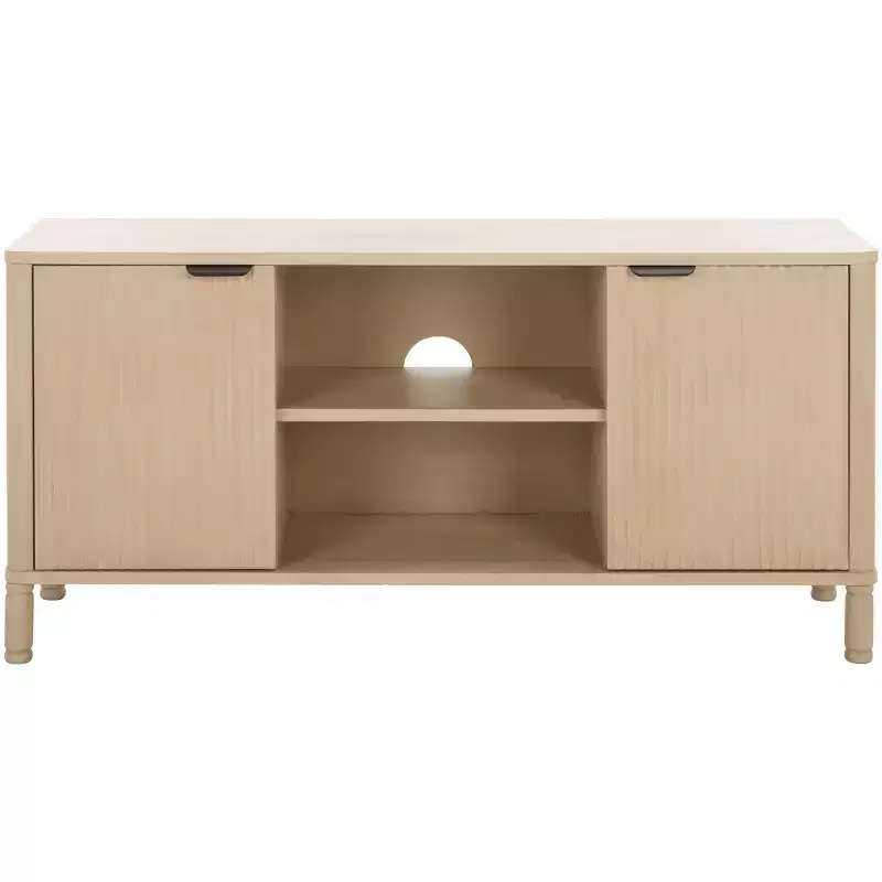 2-Door TV Stand | Desert Brown / Matte Black / Natural | Fits up to 43