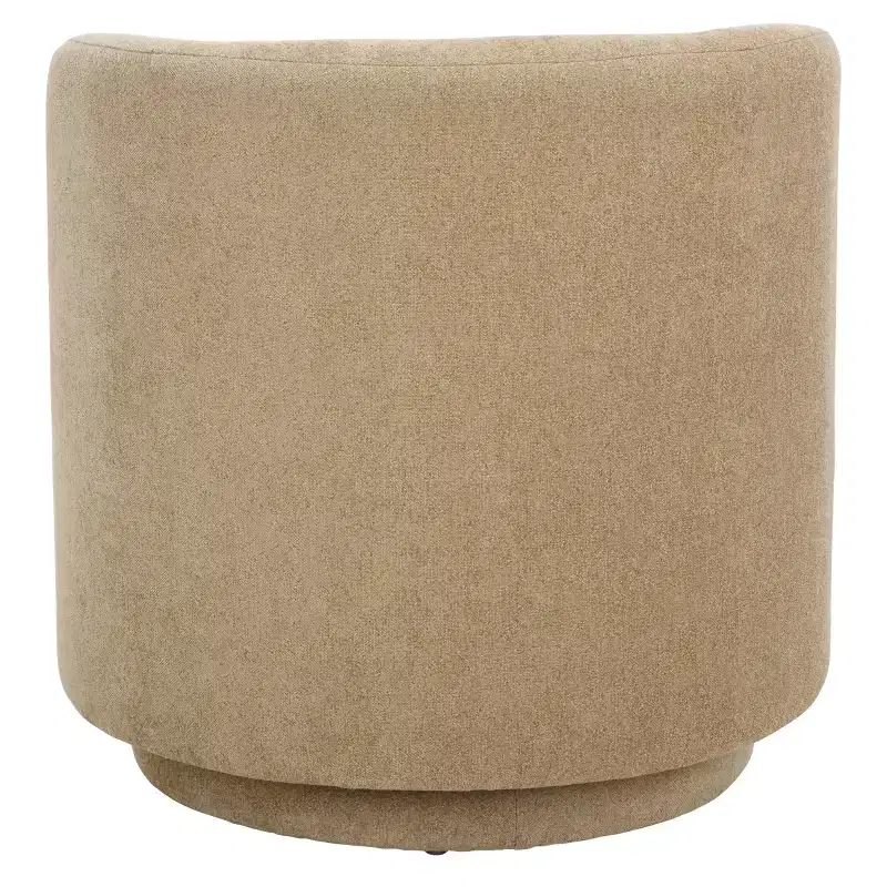 Swivel Accent Chair, Armless Linen Upholstered, 360-Degree Rotation, Wood Frame, 275LBS