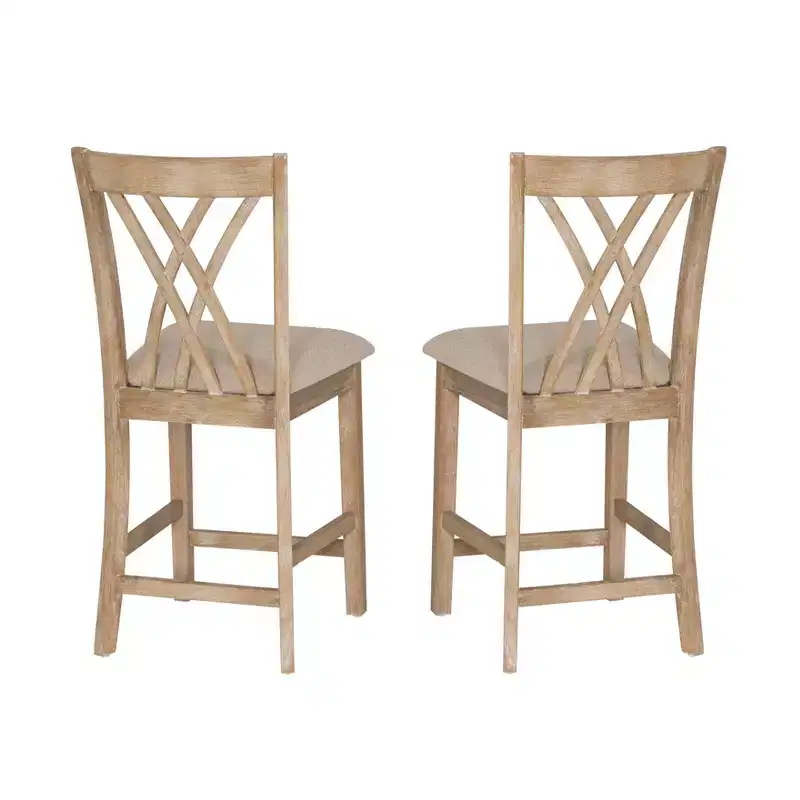 Powell Set of 2 Maggie Counter Height Barstools Natural