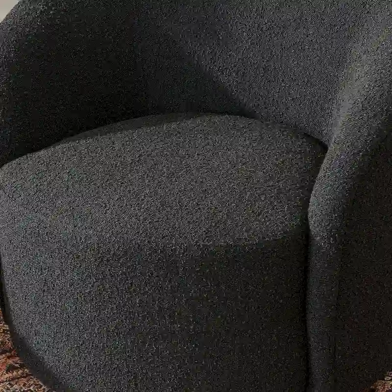 KINWELL 34 Wide Upholstered Swivel Accent Barrel Chair (Set of 2)