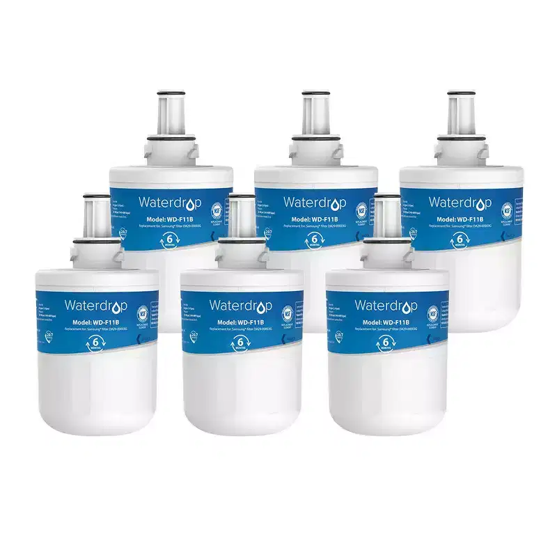 Waterdrop DA29-00003G Refrigerator Water Filter, Replacement for Samsung, DA29-00003B, DA29-00003A, Aqua-Pure Plus, HAFCU1, RFG237AARS, 6 Filters