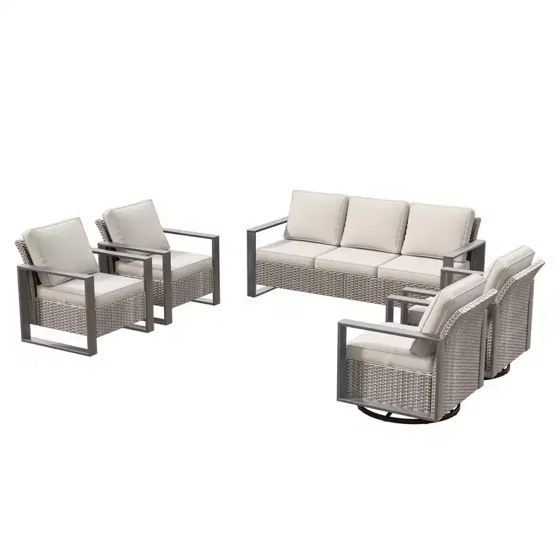 UPTIOT 5-Piece Patio Furniture Chair Outdoor Conversation Set