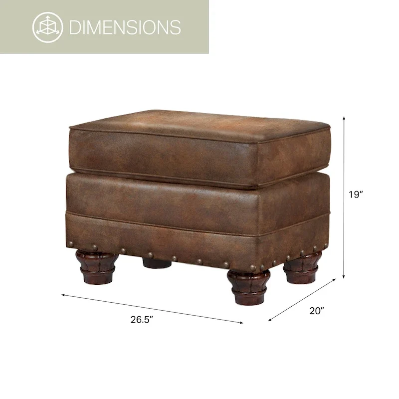 American Furniture Classics Model 9901-00-90 Sedona Arm Chair with Matching Ottoman