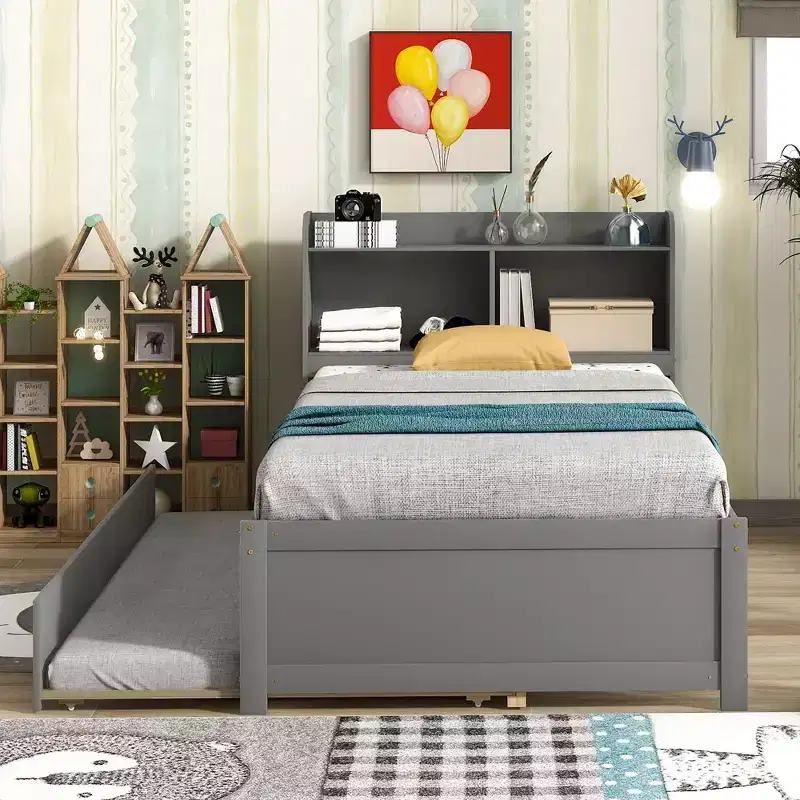 Queen Bed Frame Noise-Free Design High Weight Capacity Metal Slat Support