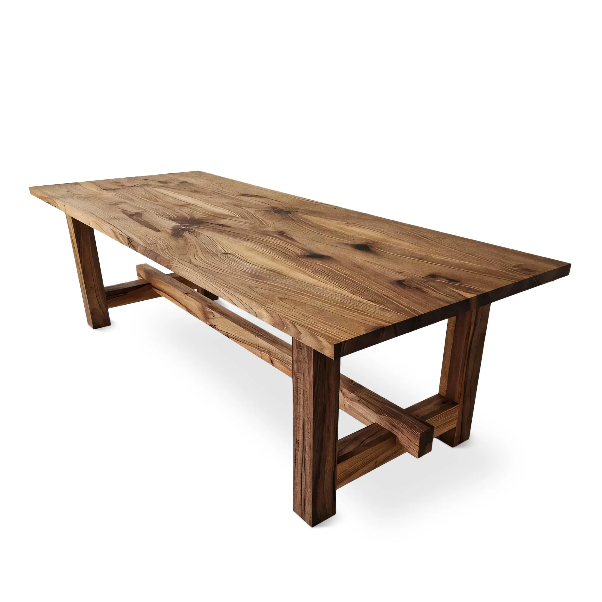 Walnut Dining Table - Introducing the dining table in solid walnut - a piece that seamlessly blends the serene charm of rural