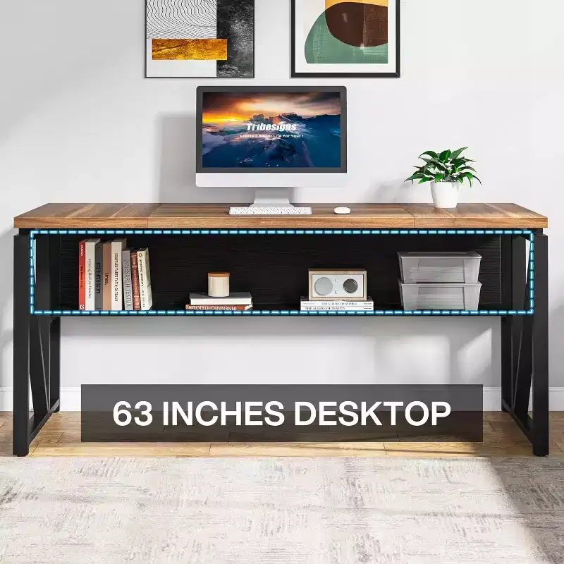 Lantine 63 L Shaped Executive Desk with Drawer Cabinet