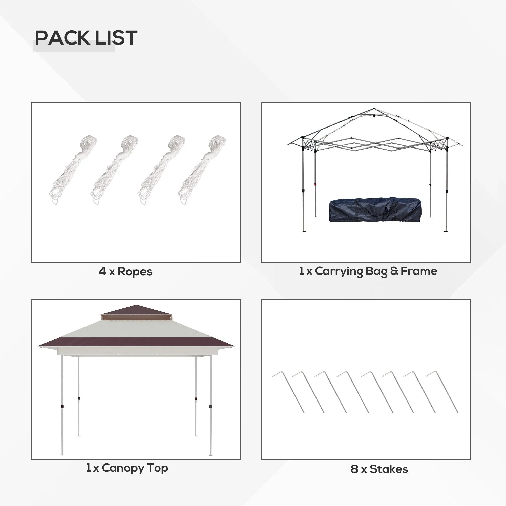 Outsunny 12 x 12 Pop Up Canopy Sun Shade Instant Tent Folding with Mesh Sidewall Netting, 3-Level Adjustable Height