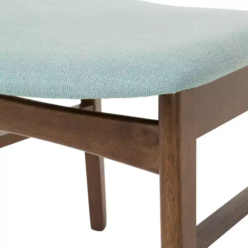 Christopher Knight Home Lucious Modern Upholstered Dining Chairs (Set of 2), Mint/Walnut