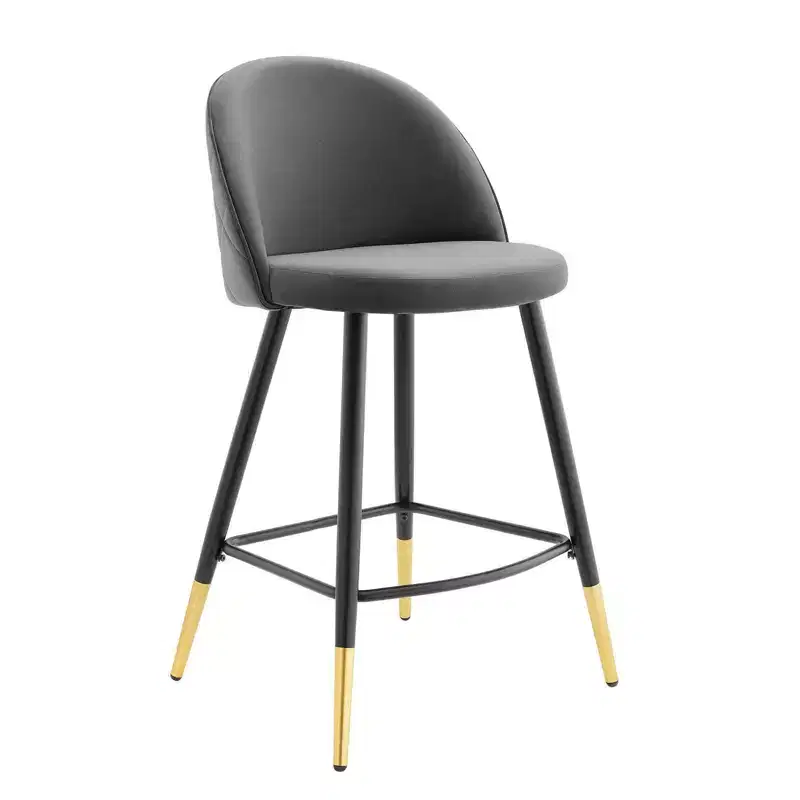 Set of 2 Cordial Performance Velvet Counter Height Barstools - Modway