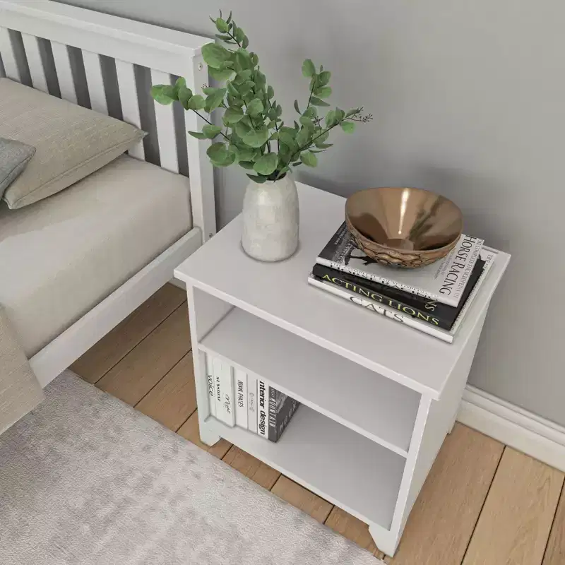 Plank+Beam Solid Wood Nightstand with Shelves