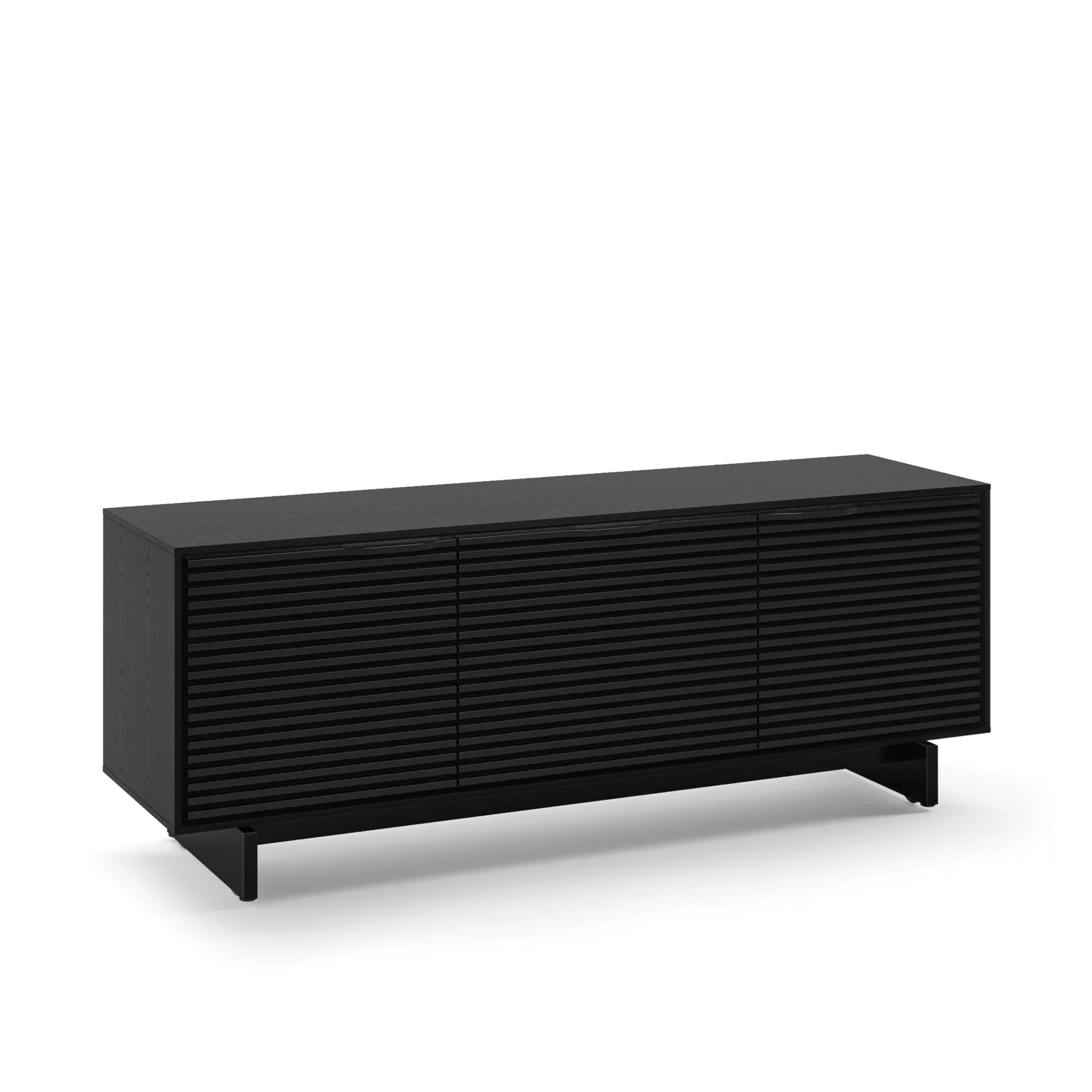 Ebonised Ash Entertainment Cabinet with Storage for Living Room