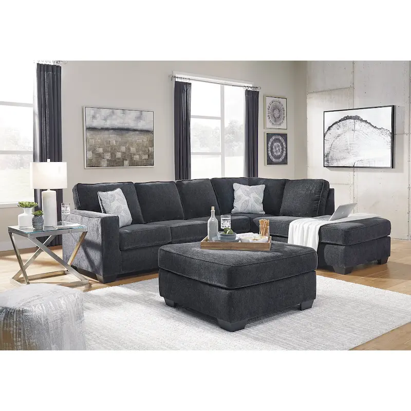 2-Piece Sleeper Sectional Sofa with Chaise | Pull-Out Bed | Upholstered | Living Room
