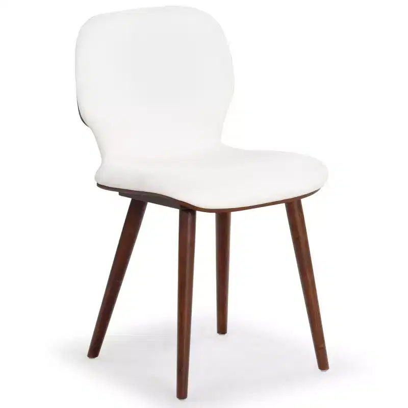 Tazmyn Dining Chair - SFV4157 - White/Walnut - Safavieh Couture