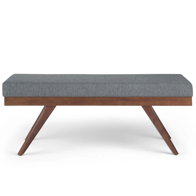 WYNDENHALL Nadine 48 inch Wide Mid Century Modern Rectangle Ottoman Bench