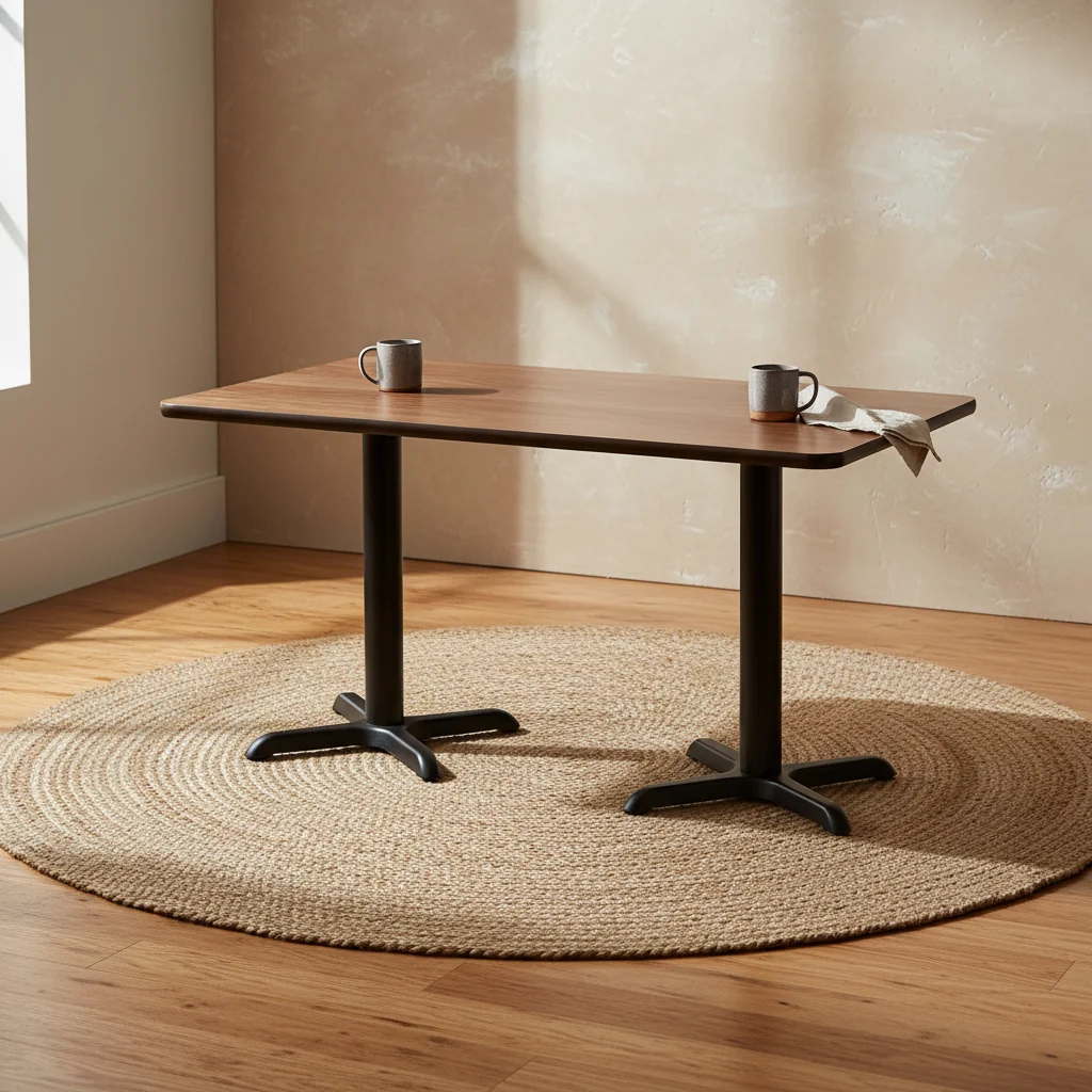30'' x 60'' Rectangular Laminate Table Top with 22'' x 22'' Table Height Bases