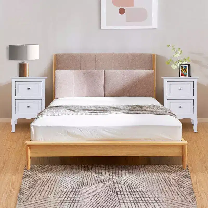 Karl Home 15.7In. W White MDF 2-Drawer - 2Pcs