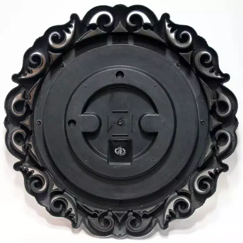 22" Round Wall Mirror Antique Silver - : Romanesque Style, No Assembly Required