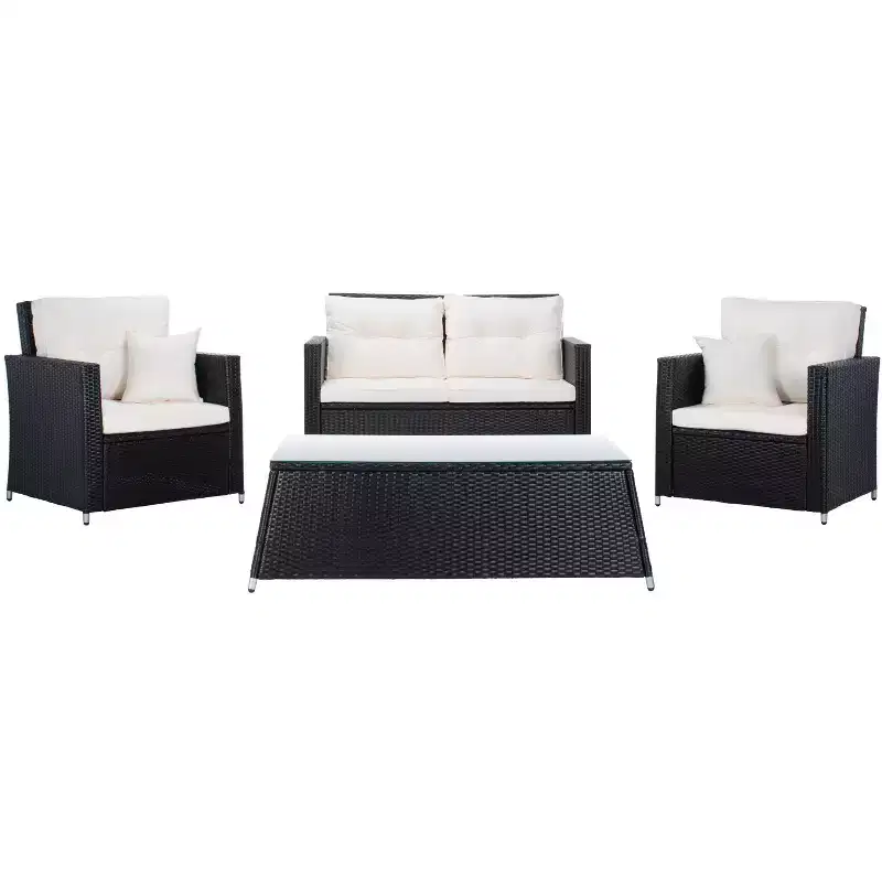 Lorma 4 Piece Living Set - Indoor/Outdoor - PAT7514 - Safavieh