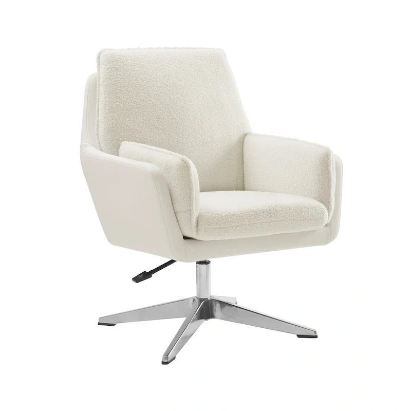 Marcia Swivel Sherpa Chair Accent Chair