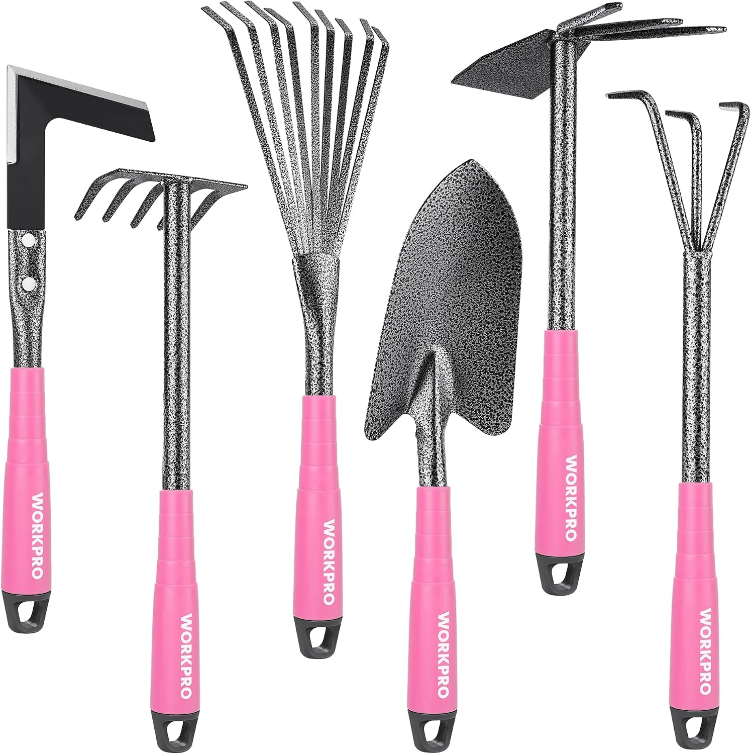 6-Piece Garden Tool Set Heavy Duty Hand Tools with Soft Rubber Handle
