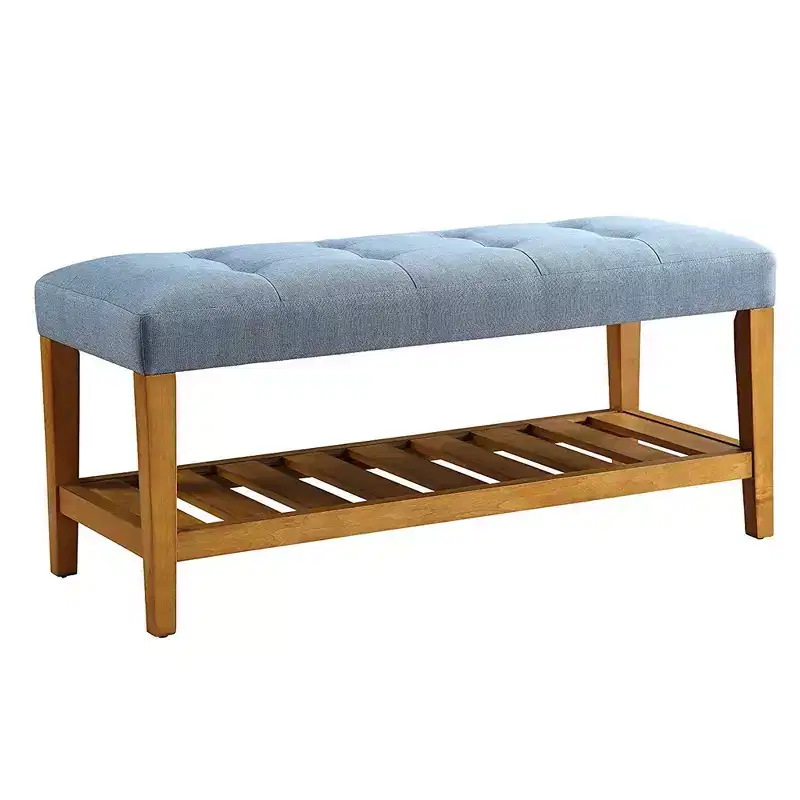 Bench, Blue & Oak
