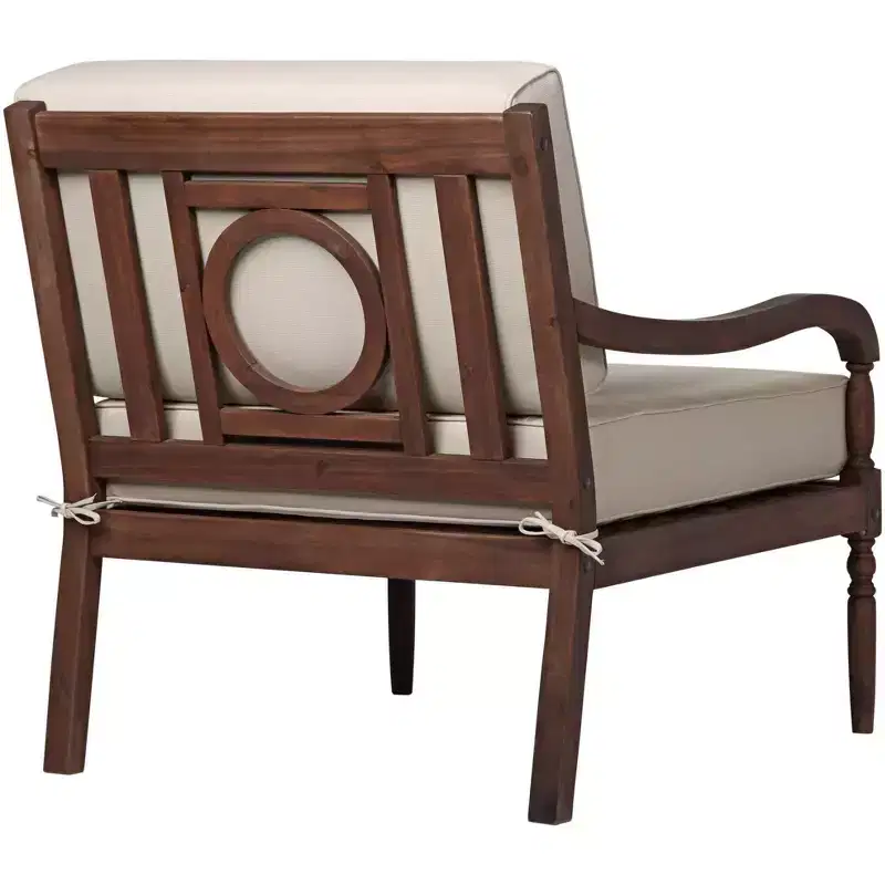 Teal Island Designs Napa Modular Natural Dark Oil Acacia Left Arm Chair