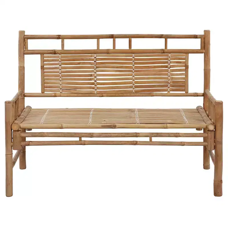 Garden Bench Natural Bamboo Bamboo 47.2 in Waterproof Materials
