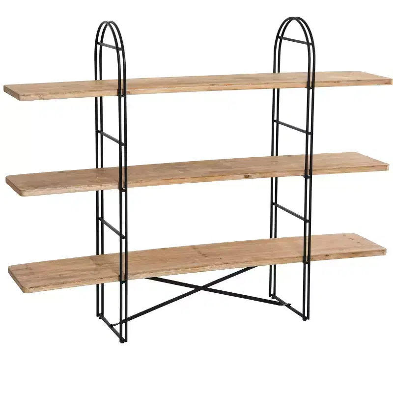 Eitri Wood and Metal Adjustable Shelving Unit