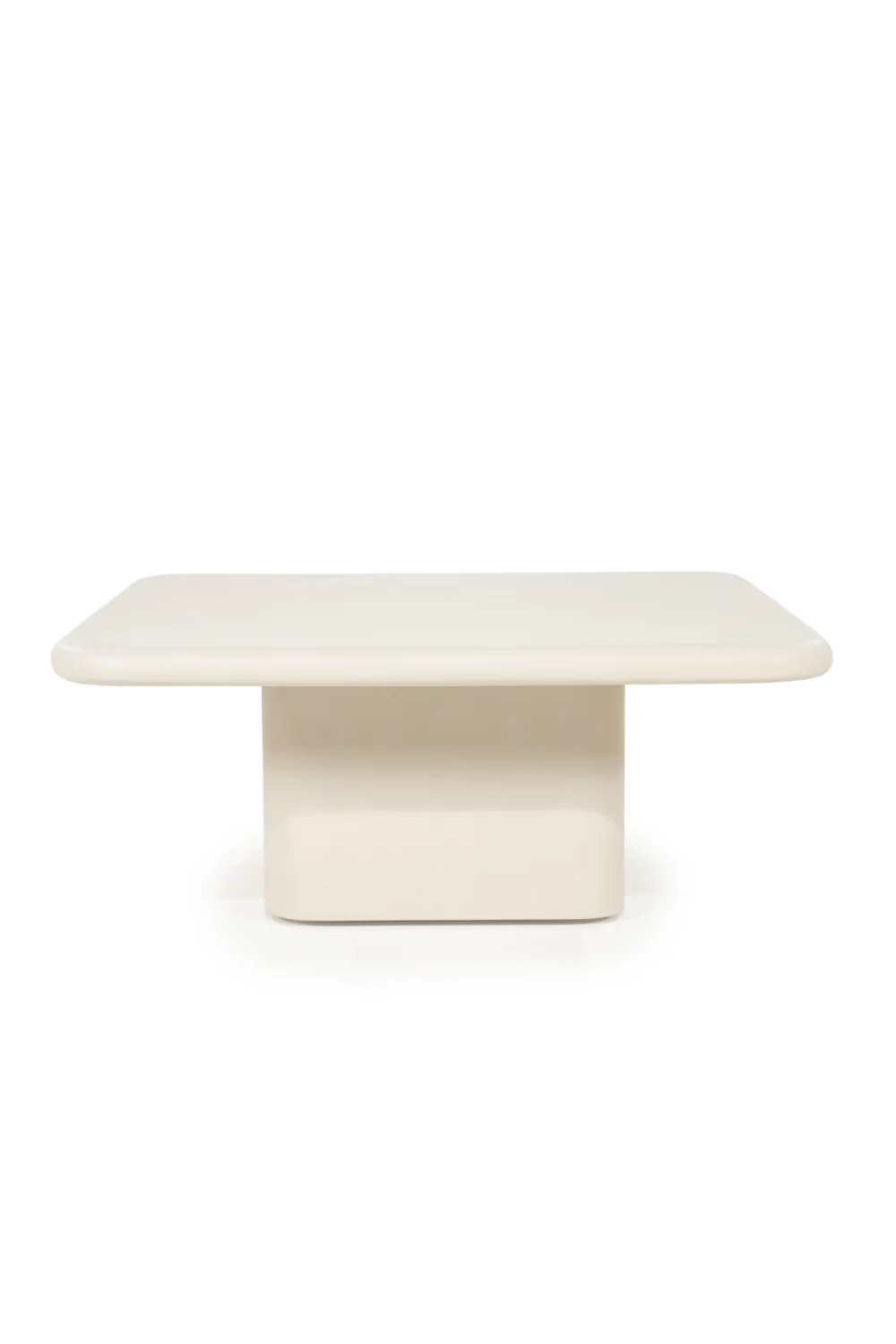 Lacquered Cement Square Coffee Table