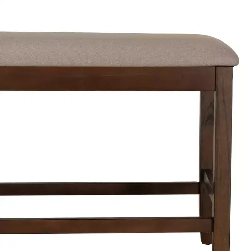 Powell Barnes Counter Stool Backless Bench Brown