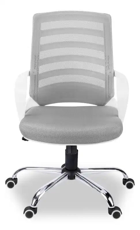 24 Office Chair - White with Grey Mesh