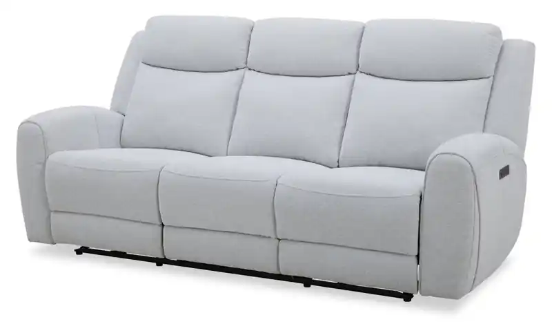 87 Fabric Power Reclining Sofa with USB Ports - Bronco Stone Grey