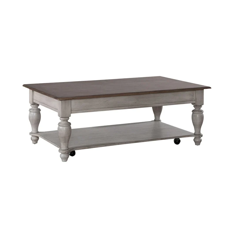 Ocean Isle Antique White Optional 3-Piece Cocktail Table Set