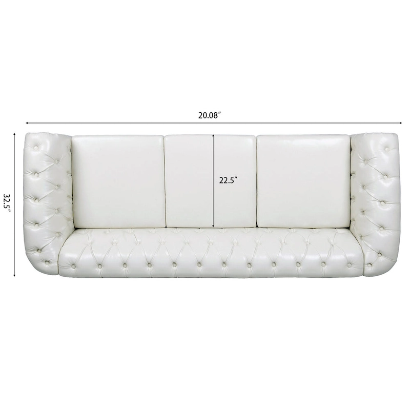 84 Chesterfield Rolled Arm 3 Seater Sofa
