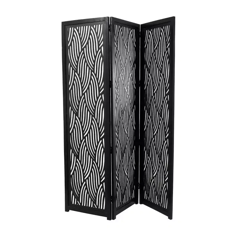 Olivia & May Wooden 3 Panel Room Divider Screen