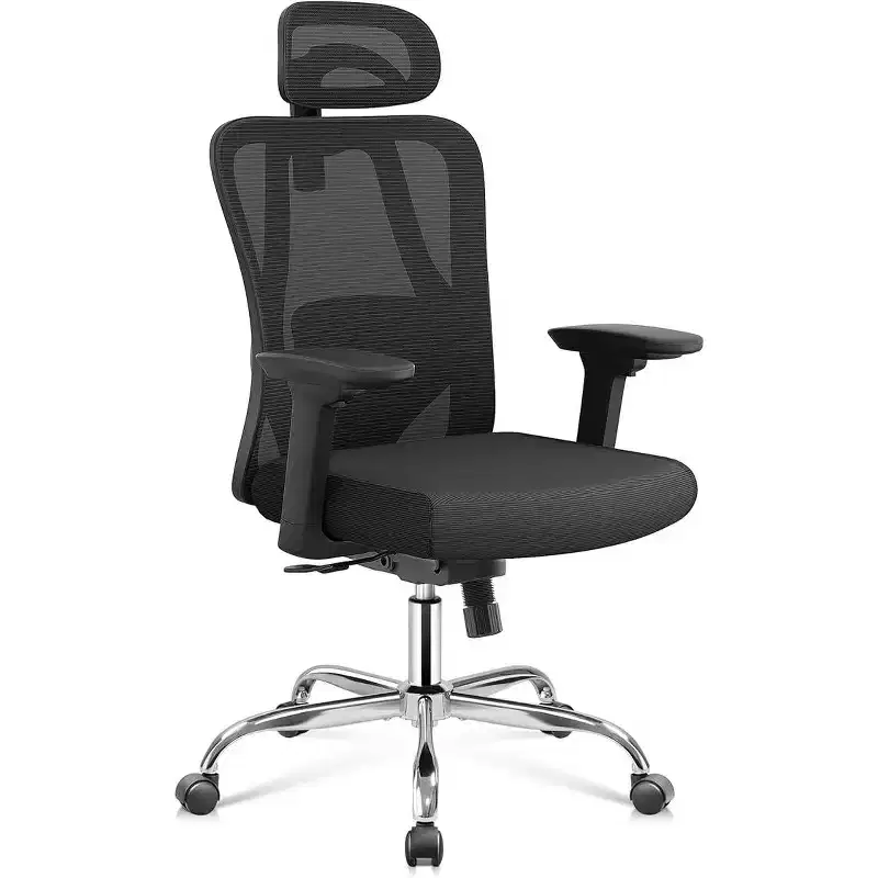 Ergonomic Mesh Desk Chair with 3D Headrest, Lumbar Support and Reclining Function