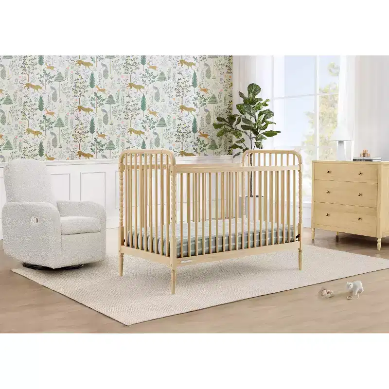 Wood 4-in-1 Convertible Baby Crib 55''W x 30.5''D x 41''H