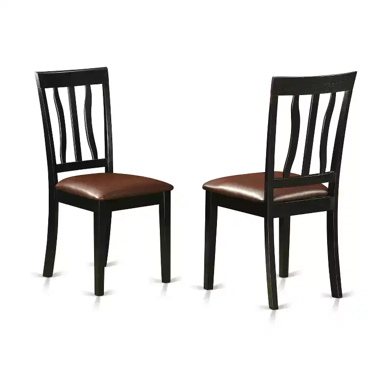 HomeStock Belmont 5-Piece Kitchen Table Set, Black & Cherry