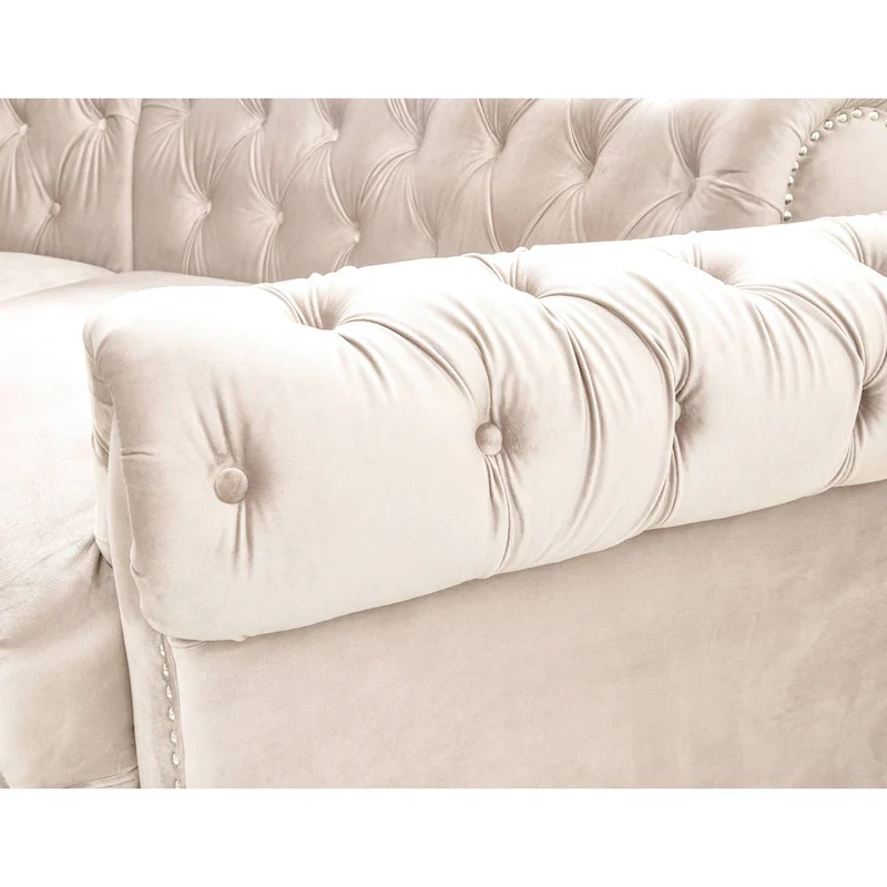 138.6 Velvet curved sofa Symmetrical Modular Sectional
