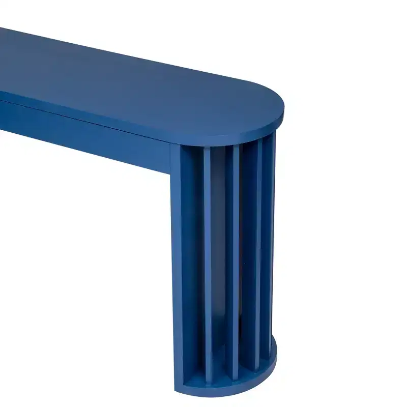 Merax Modern Oval-Edge Console Table with Fan-Shaped Legs