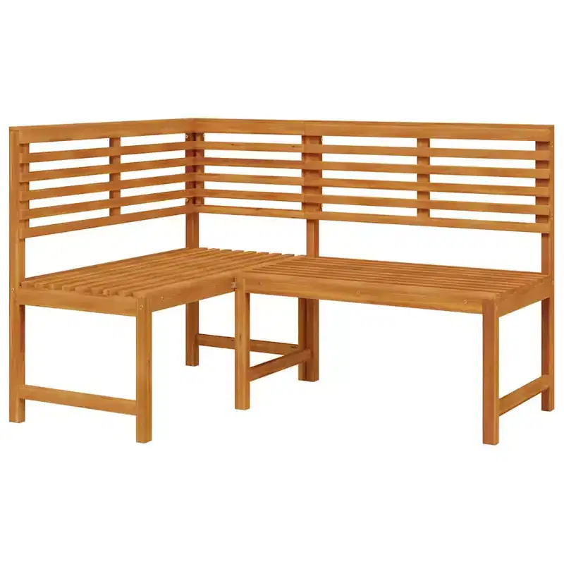 Corner Bench Brown Solid Acacia Wood 55.1 in corner bench