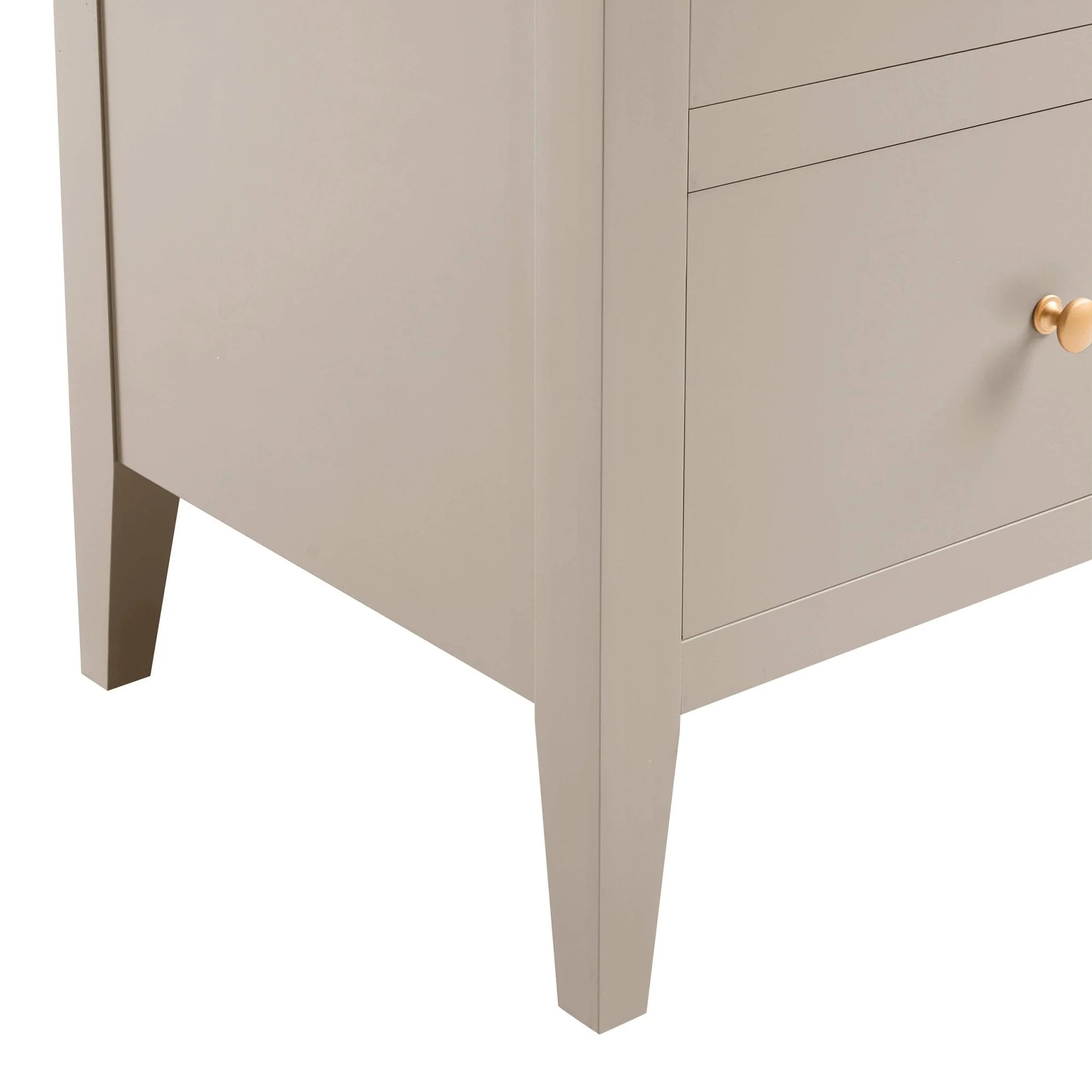 2 Drawer Bedside Table - Taupe