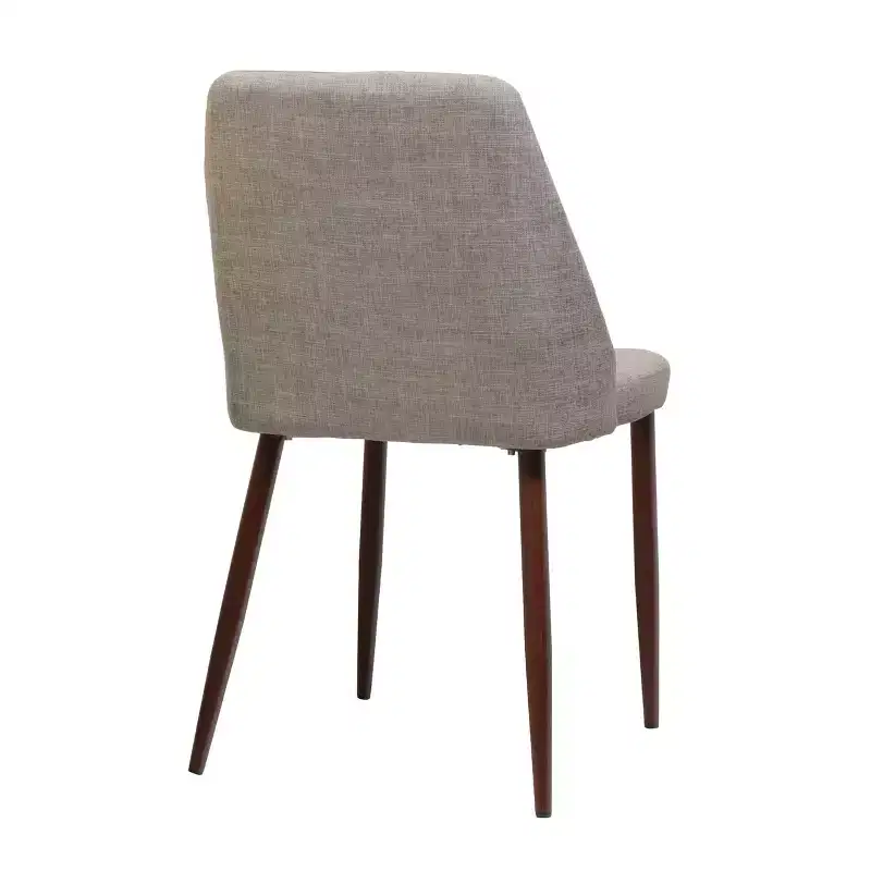 GDFStudio Fira Mid-Century Modern Upholstered Dining Chairs wiith Iron Legs (Set of 2)