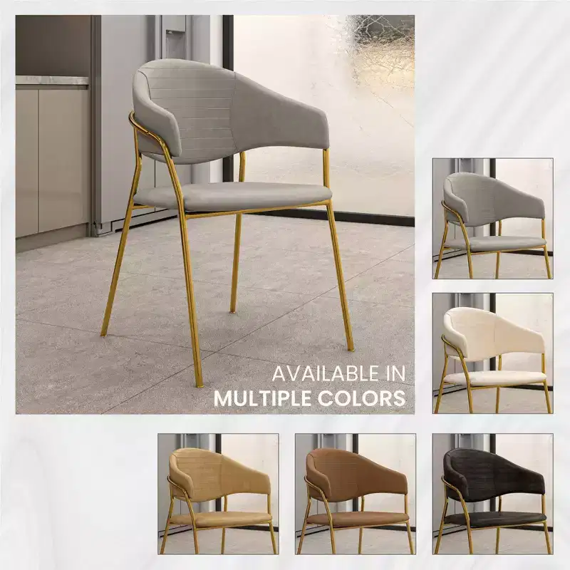 Upholstered Dining Chair Set of 2 Velvet Camelback Stainless Steel Legs 330 lbs
