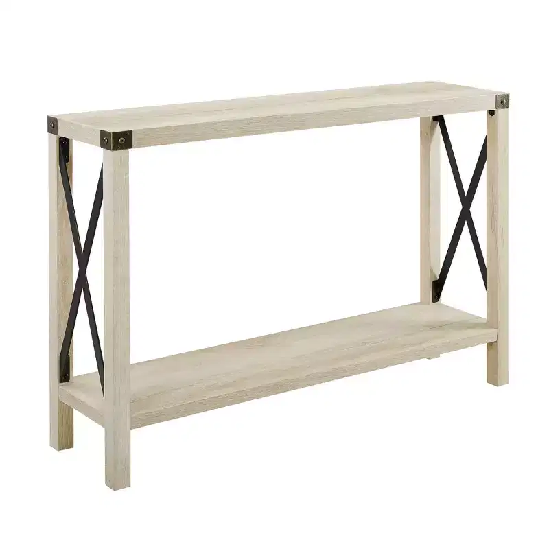 Sophie Rustic Industrial X Frame Entry Table - Saracina Home