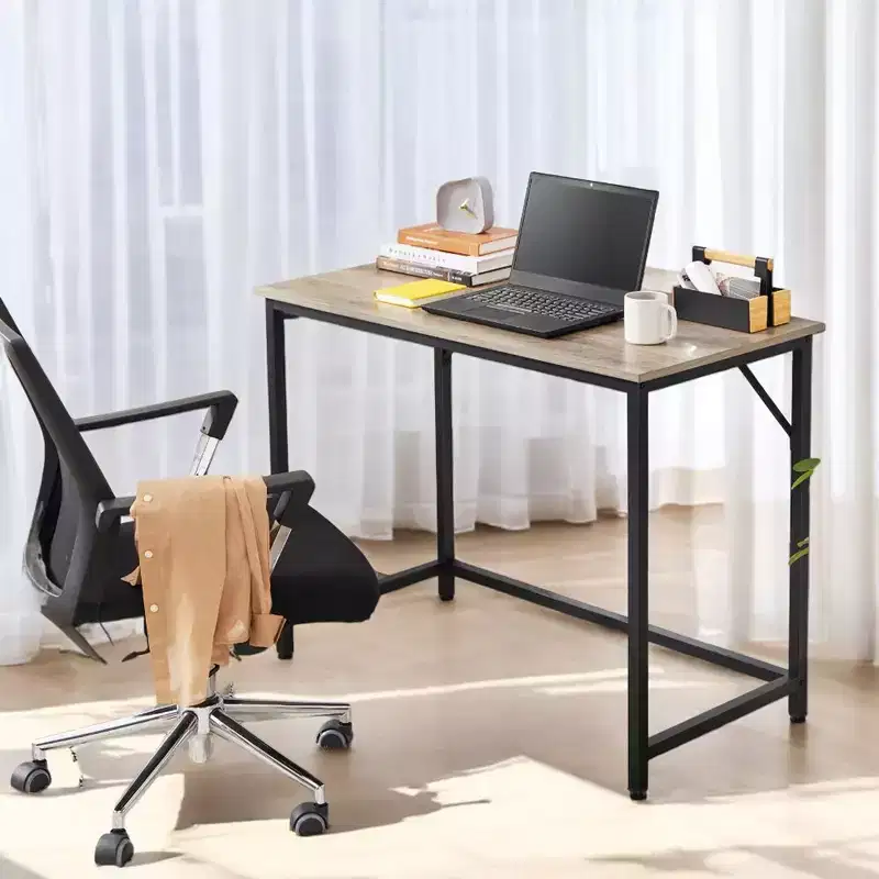 VASAGLE 39-Inch Computer Writing Desk, Home Office Small Study Workstation, Industrial Style PC Laptop Table, Steel Frame