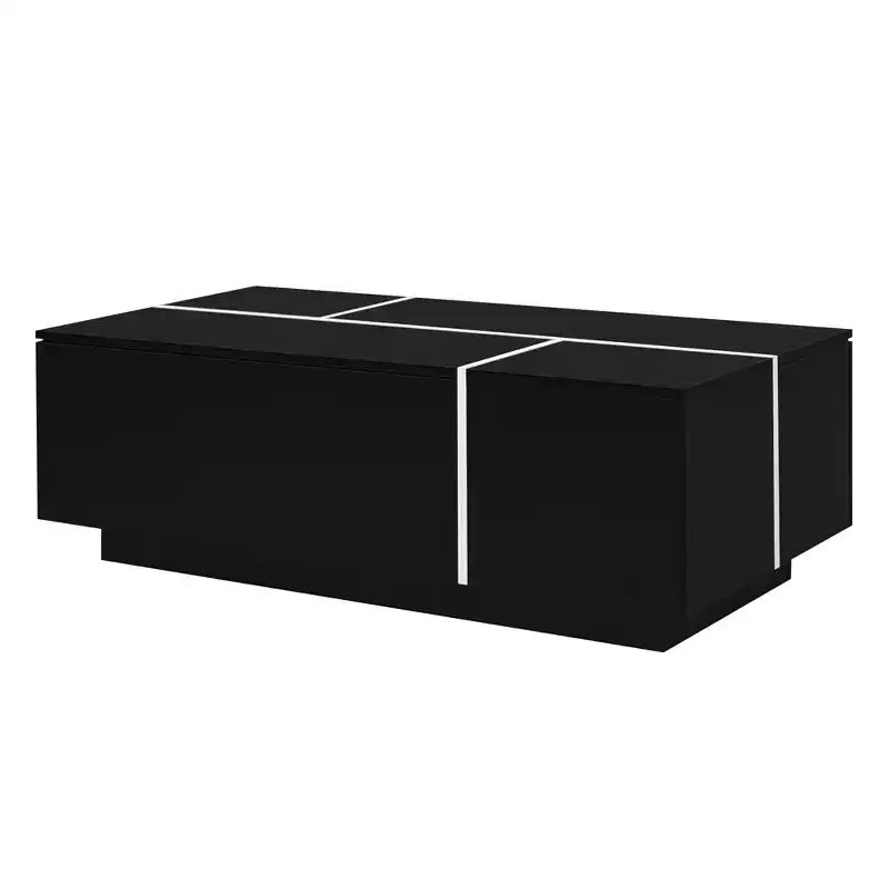 CLIHOME 47.2-72.7 Extendable Coffee Table, Multi-Functional Coffee Table with 2 Hidden Storage Space and 2 Drawers