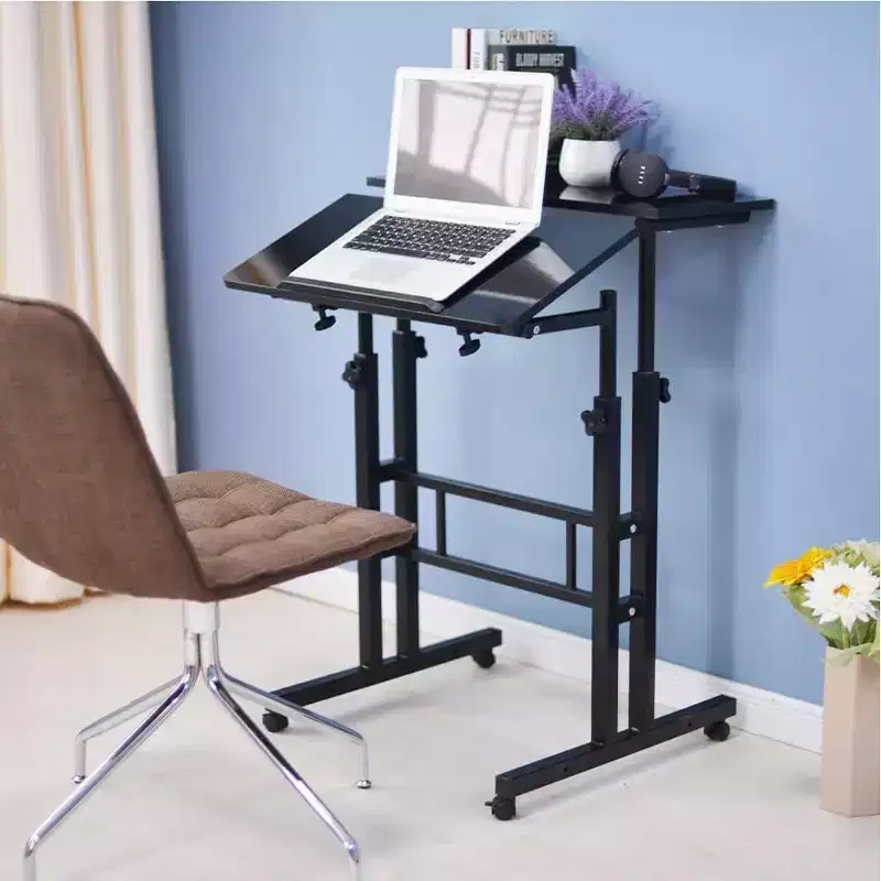 Adjustable Height Mobile Standing Desk with Wheels