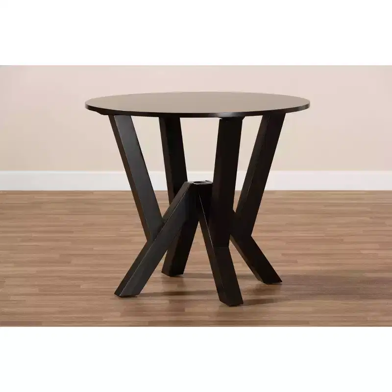 35 Irene Wide Round Wood Dining Table - Baxton Studio